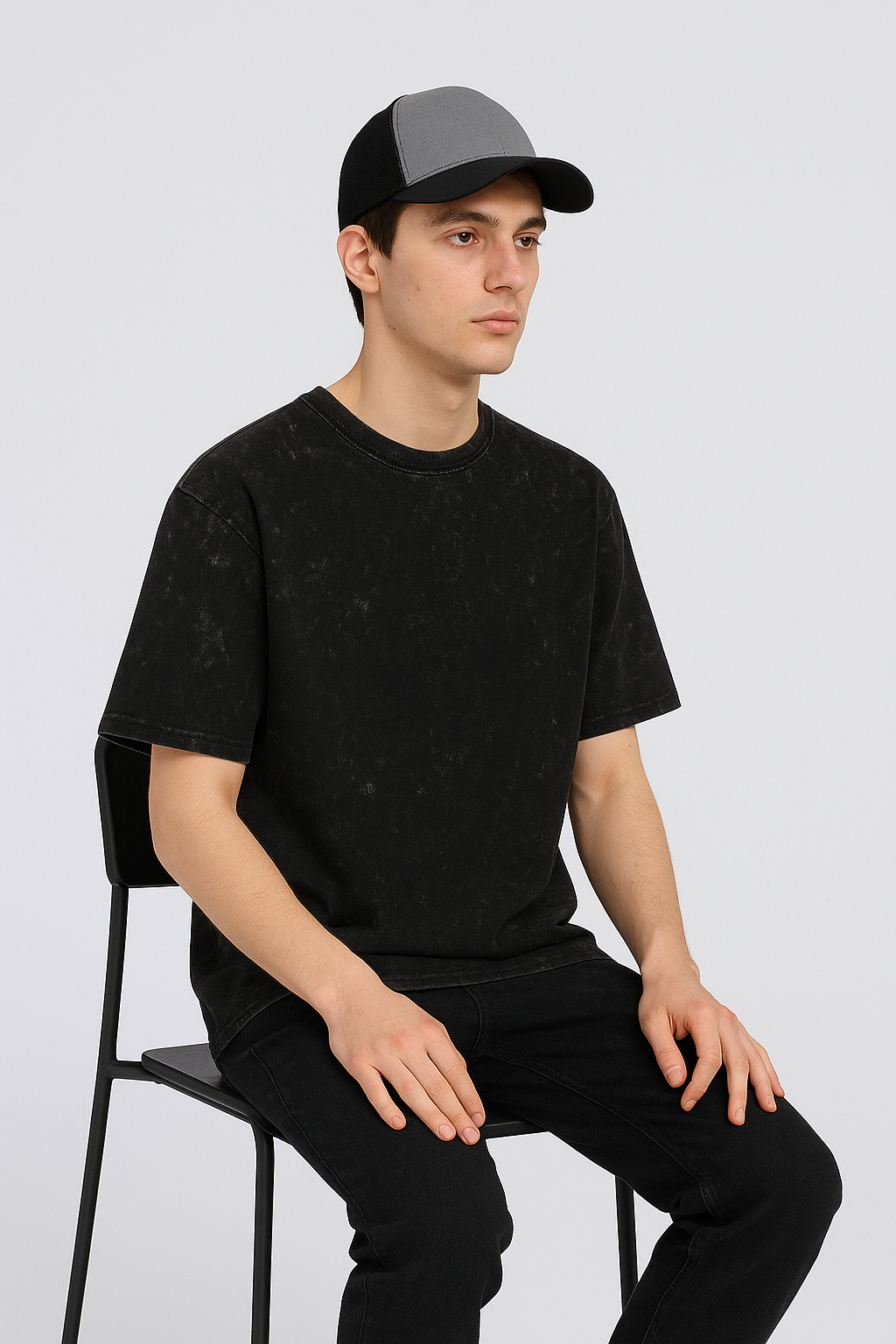 Acid Wash Unisex Oversized Classic T-Shirt